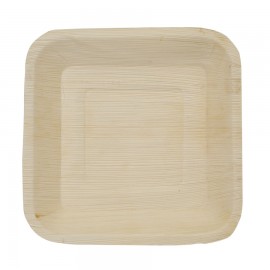 Piatto Quadrato In Foglia Di Palma 24x24cm. 25pz.