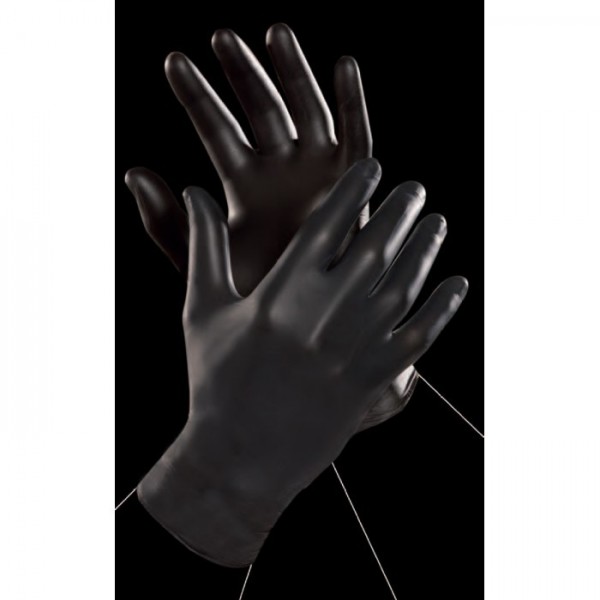 Guanti In Nitrile Neri S (Scatola Da 100) - Resistenza Superiore - Foto 3