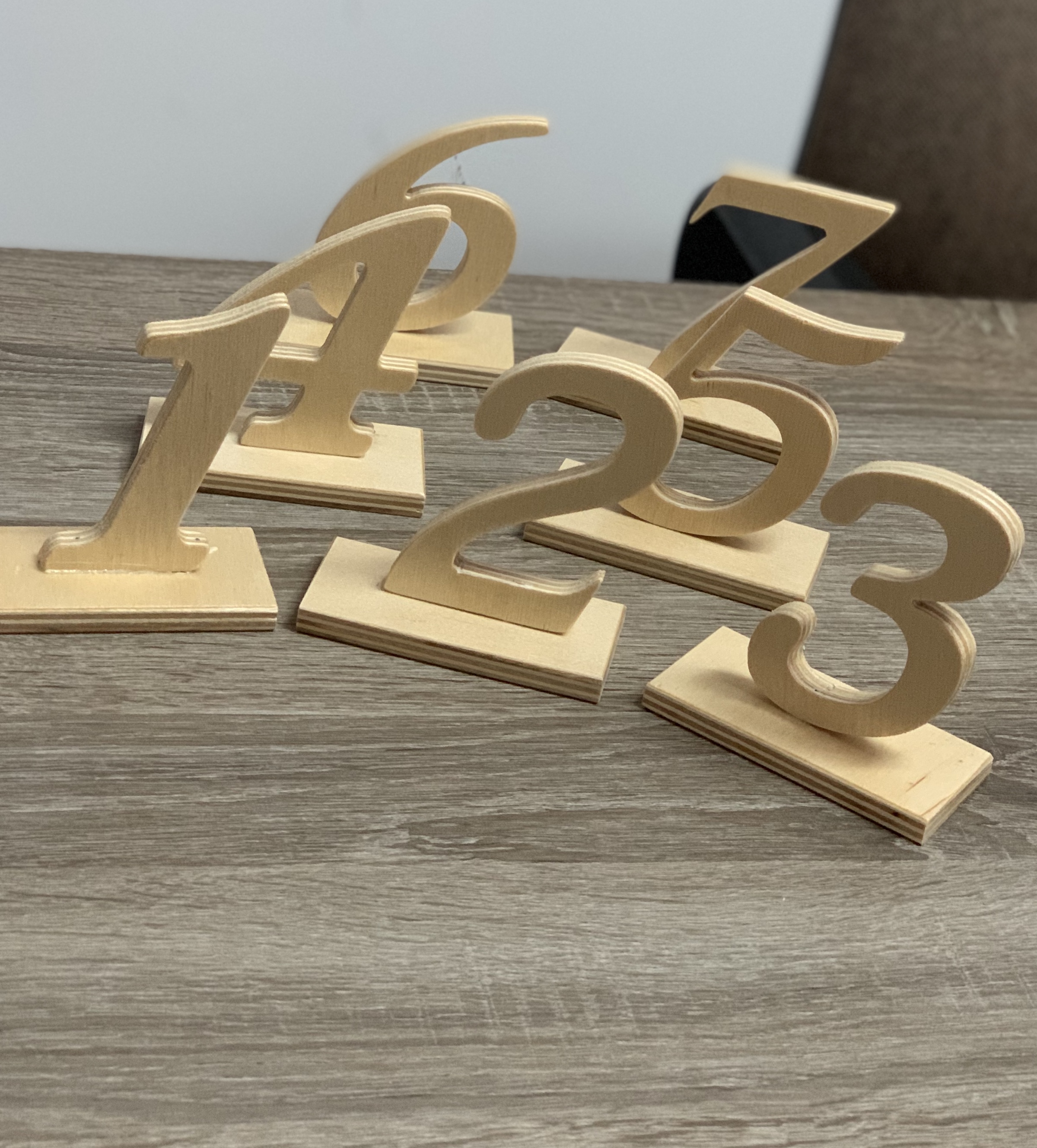 Segnaposto Numerici In Legno 1-10 - Set Da 10 Per Ristoranti, Eventi E Tavolate - Foto 4