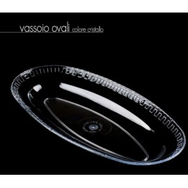 Vassoio Ovale Cristallo N.4 19x38cm.