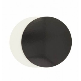 Vassoi Cartone Tondo Bianco/nero 32 Kg.10