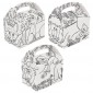 BAULETTO TAKE AWAY BAMB. COLORARE 17X16X10CM PZ.50