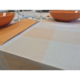 Tovaglia 100x100 Quadro Cream Salmone