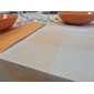 TOVAGLIA 100X100 QUADRO CREAM SALMONE