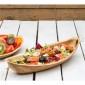 PIATTO CANOA IN FOGLIA DI PALMA 30X13X2,5CM. PZ.25